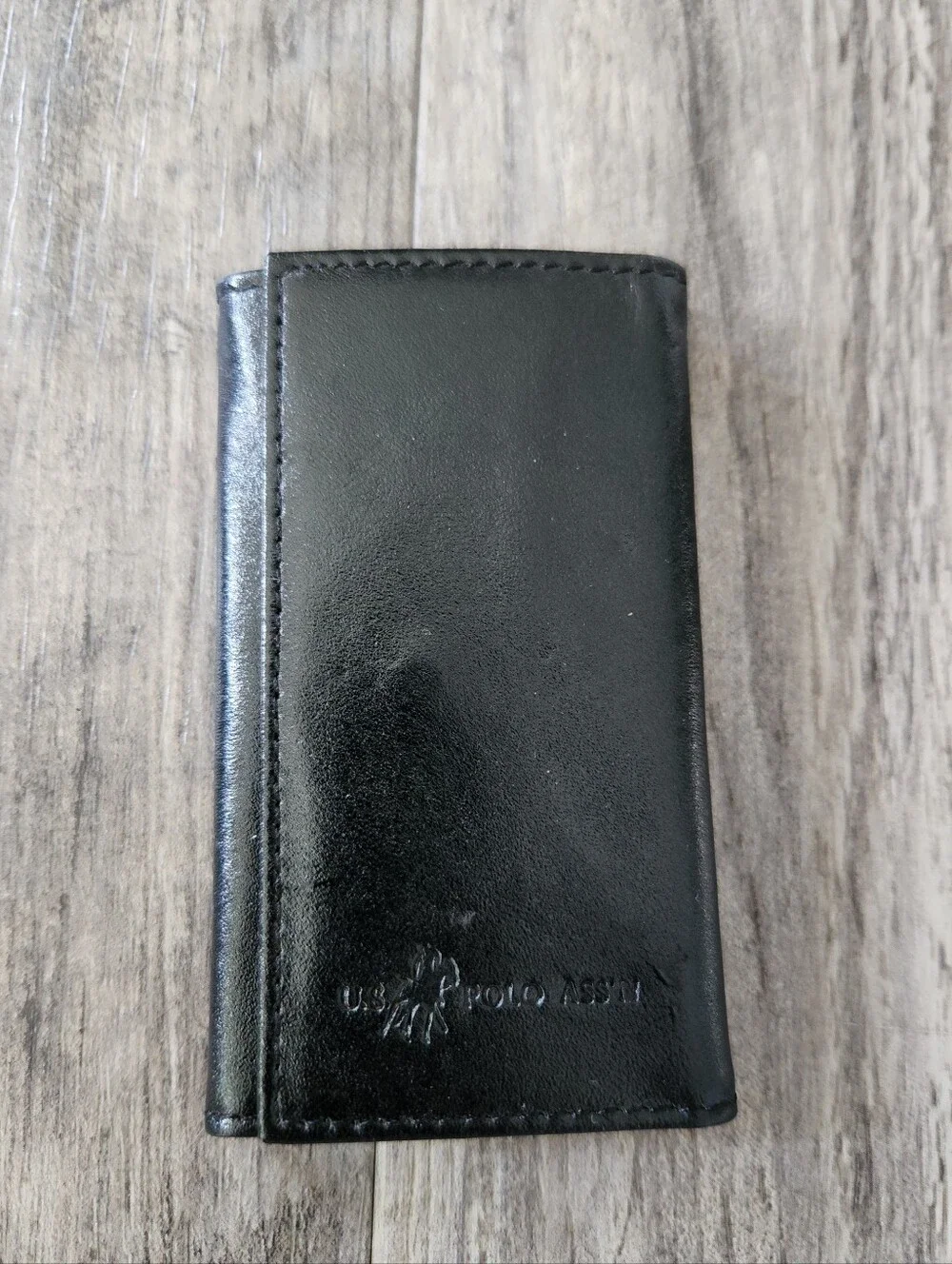 Vintage Polo Ralph Lauren Black Key Fob Wallet 90s Single Pony